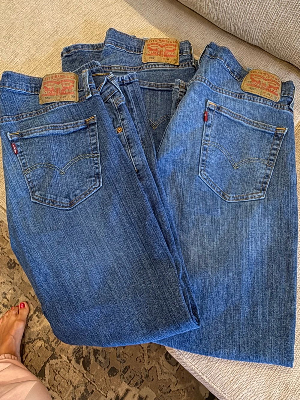 Levi's Men's 529 Blue Denim Jeans set